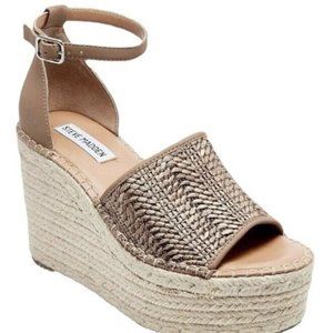 Steve Madden Platform Sandals Wedges Sway  Size 8